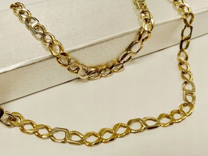 Złoty łańcuszek 585 waga 46.38 g długość 73 cm