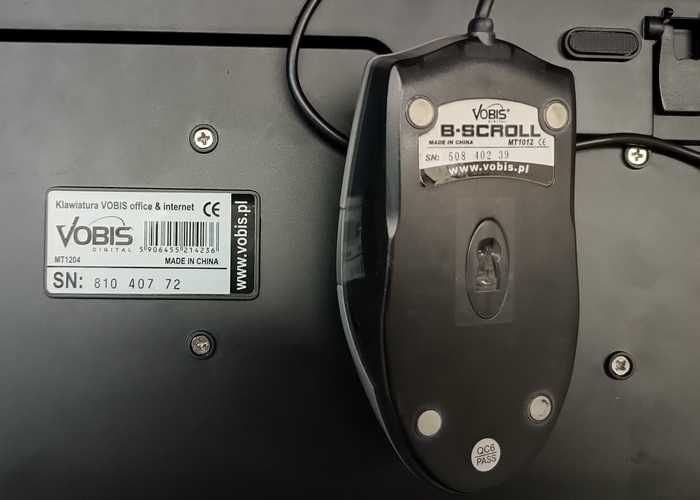 Klawiatura + Myszka PS2-USB oryginalny zestaw Vobis