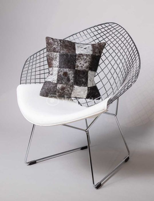 Poduszka/ poszewka patchwork ze skóry krowiej/ bydlęcej (jaś) 40x40 cm