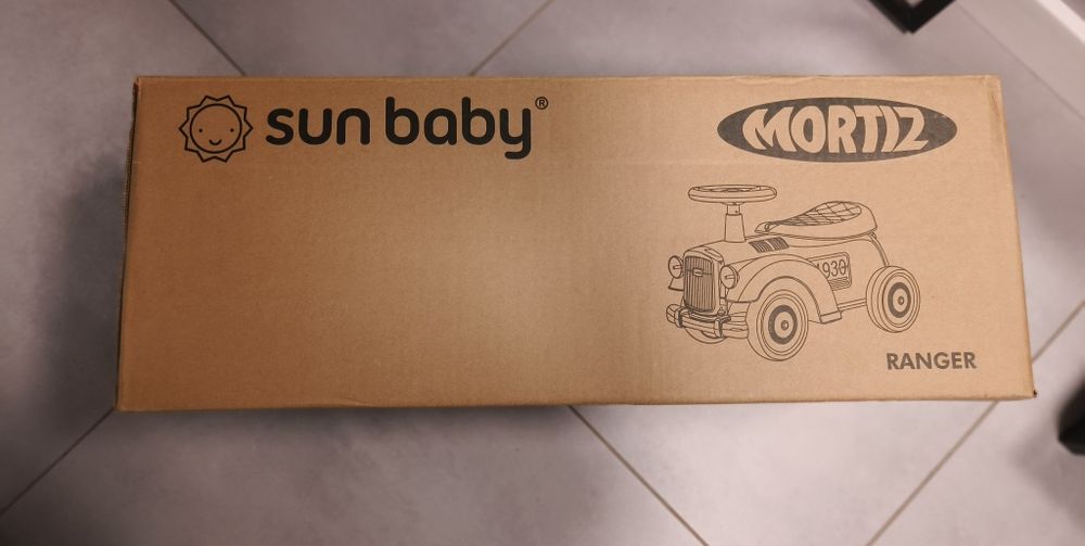 Jeździk dla dzieci Retro wyścigowy chodzik ecru, Sun Baby Mortiz