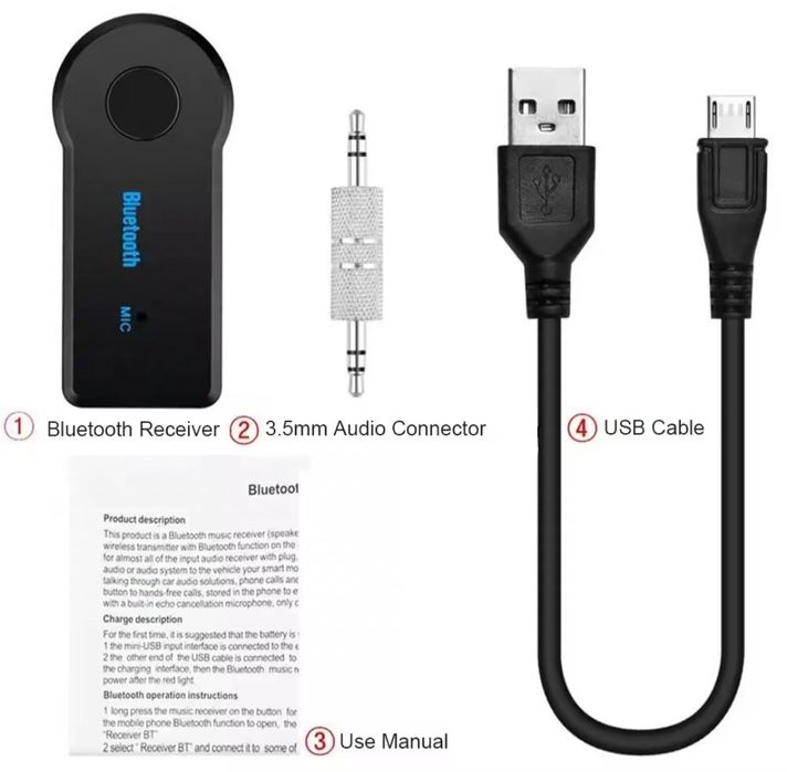 Bluetooth ресивер AUX для авто магнитолы і другого.гарний гаджет!!!