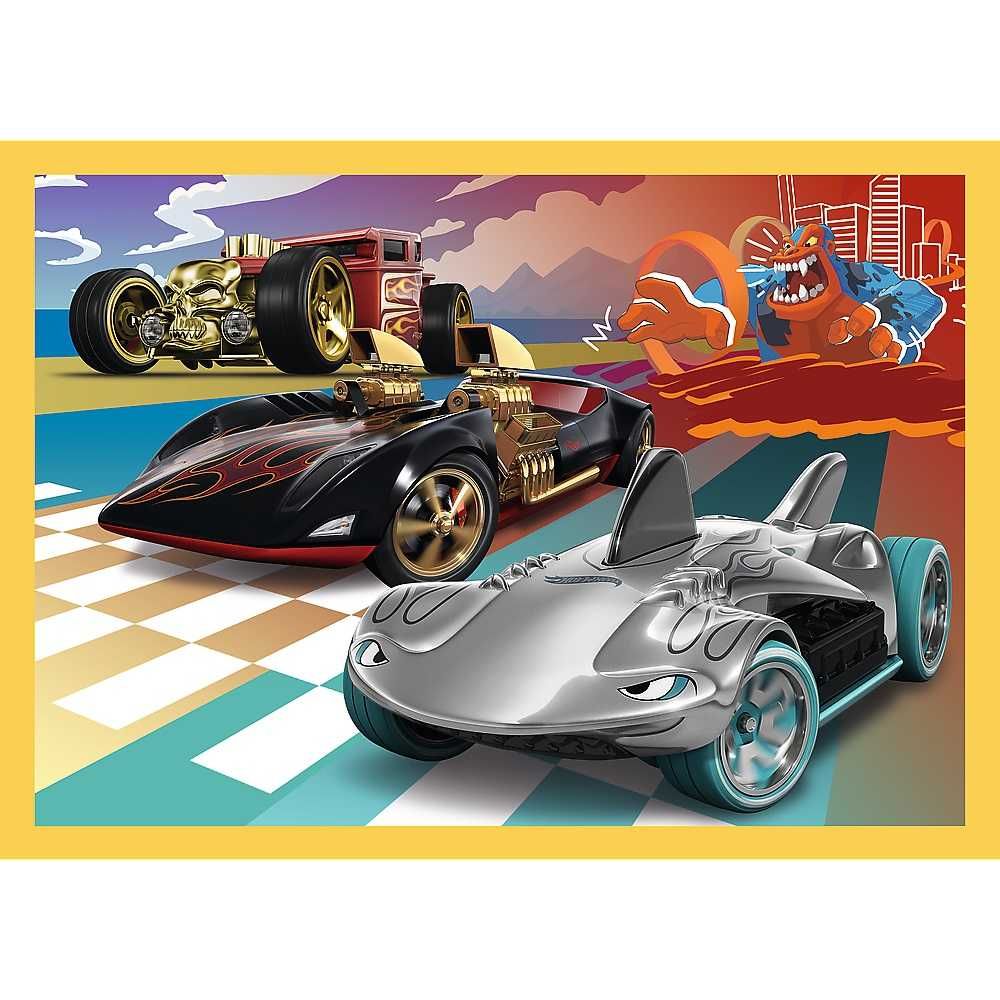 Trefl Puzzle 4w1 Pojazdy Hot Wheels 34627