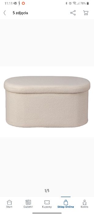 LIVARNO home duży puf schowek Skrzynia do siedzenia ławka NOWA