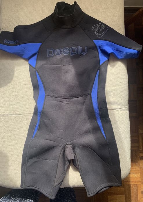 Fato Surf Shorty 100 Criança Azul Neoprene