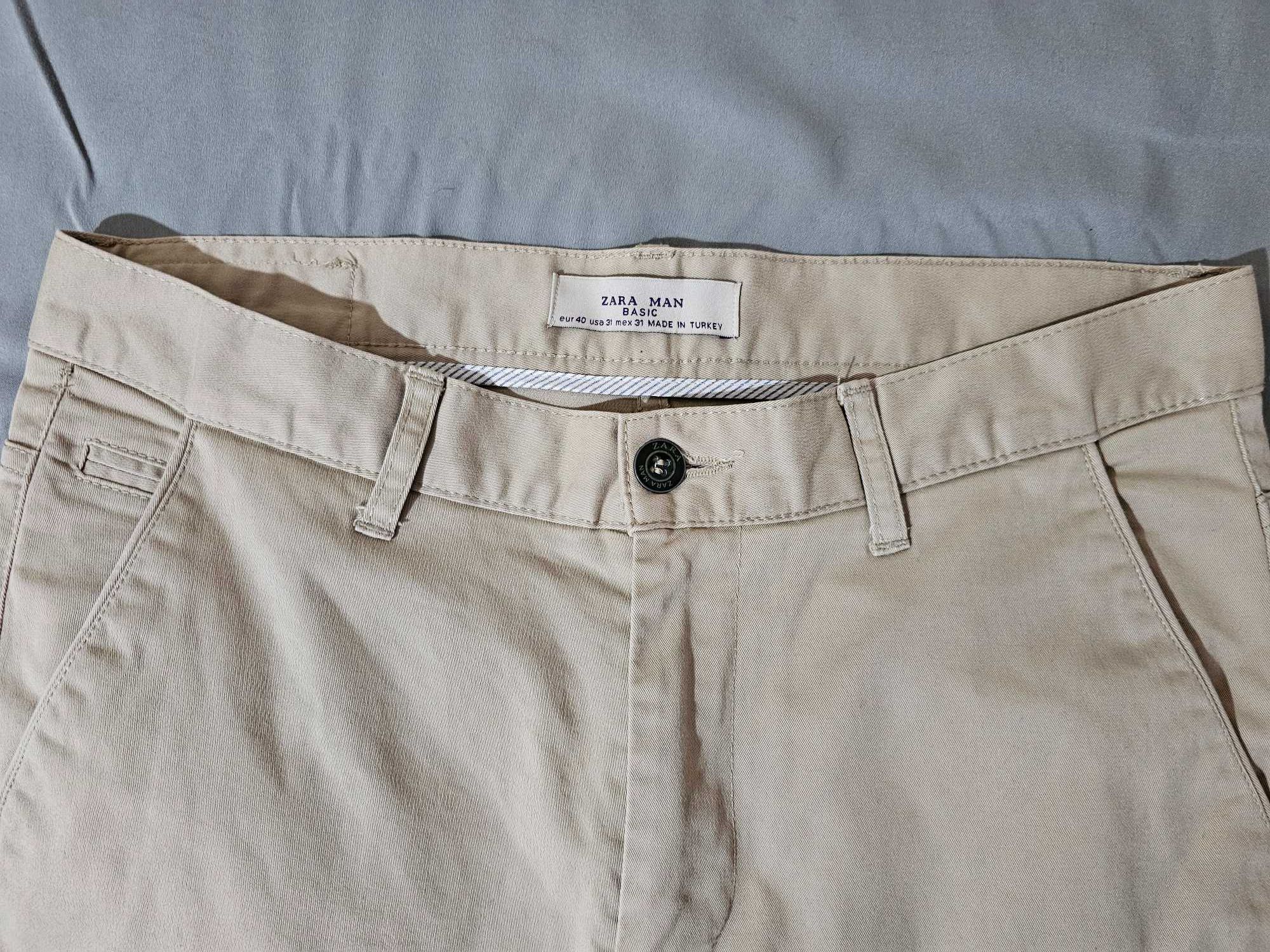 Calça Chino Beje - Zara Man - Tamanho 40