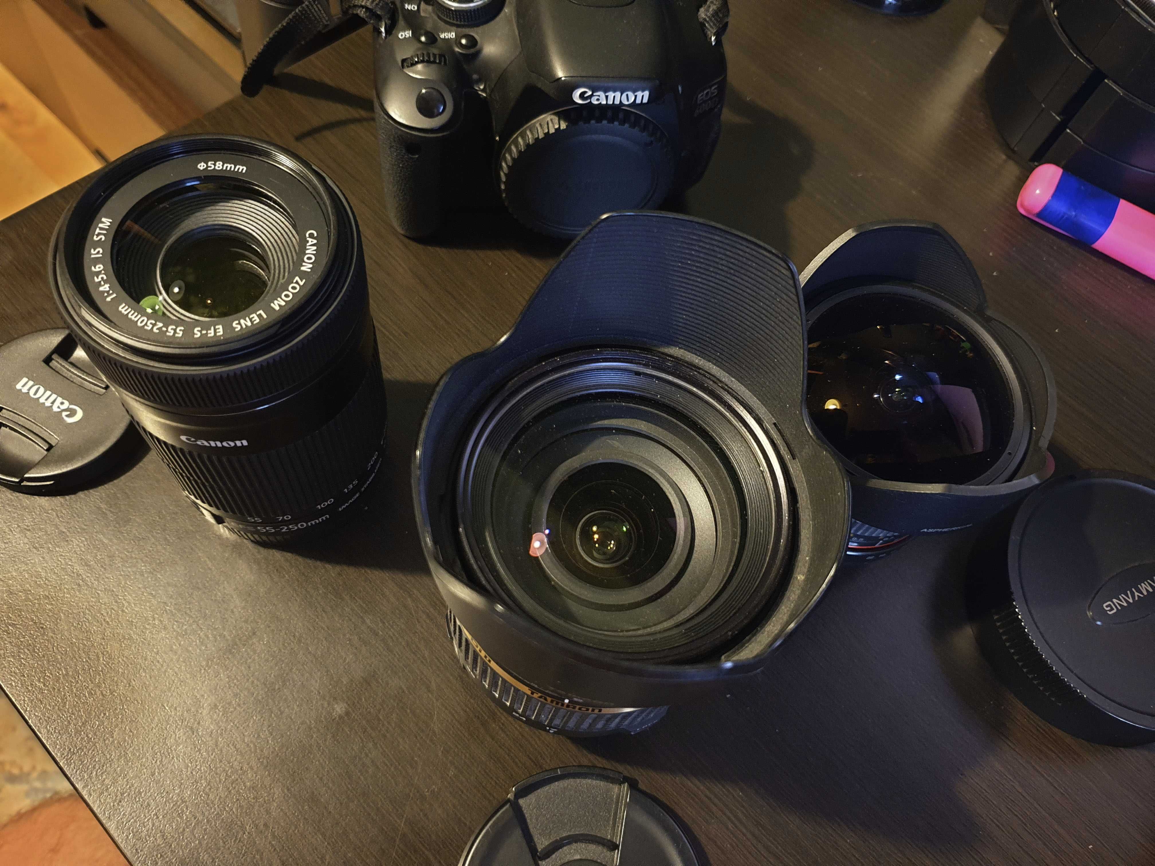 Canon EOS 600D + Samyang 8 mm fisheye 3,5 CS II