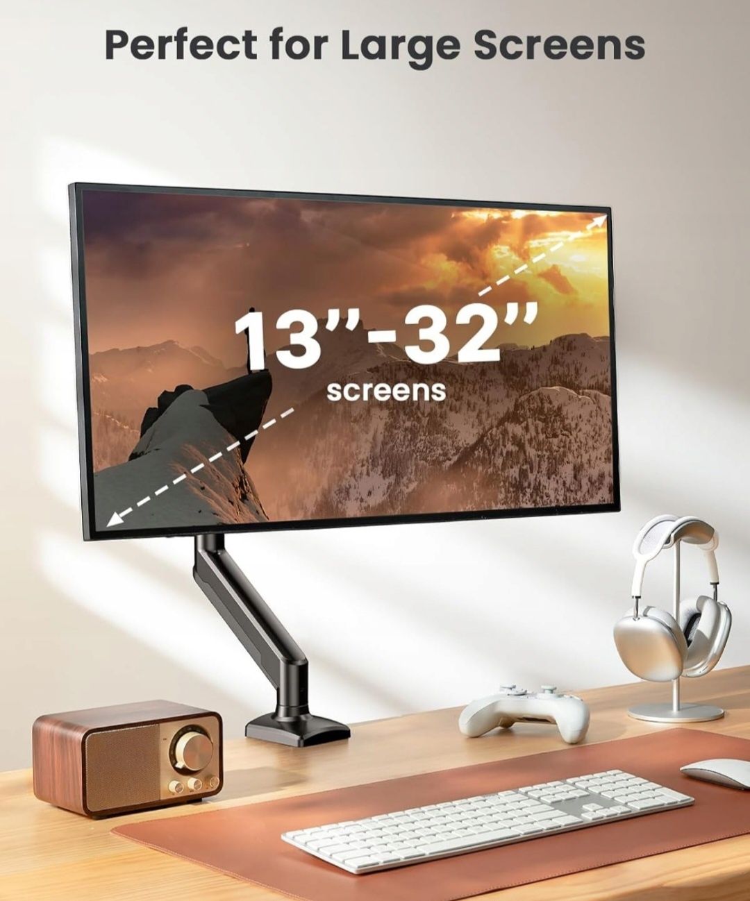 ErGear Uchwyt biurkowy z ramieniem do monitora 13-32 cali, regulowany