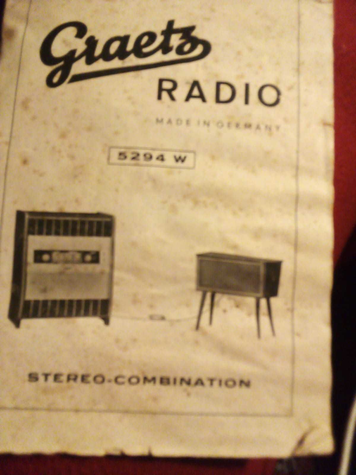 Rádio Gira discos antigo Graetz