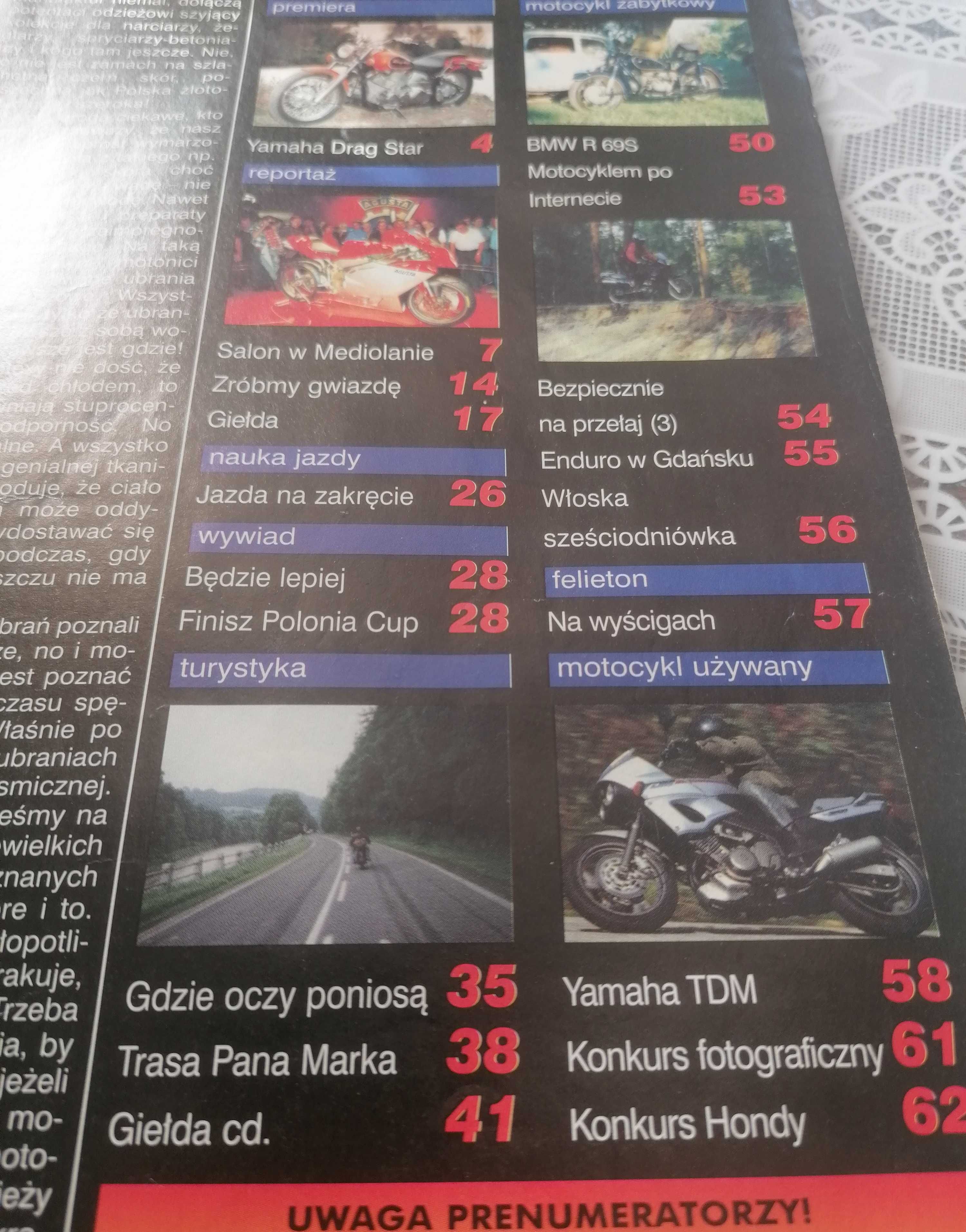 Gazeta Świat Motocykli 1997 nr10 Yamaha drag Star bmw r69s Yamaha TDM