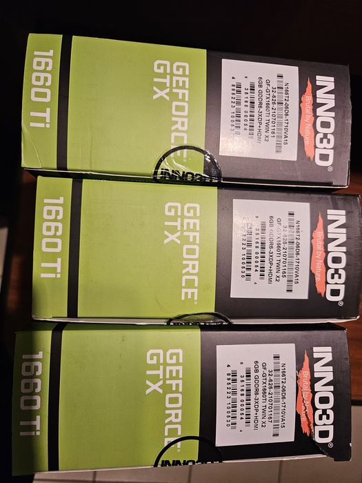 GTX 1660 Ti 6GB (3 szt.) + cała stacja miningowa