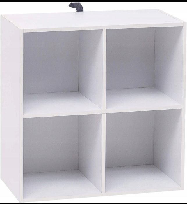 Regał organizer półka wolnostojąca 4 przegródki 59,6 x 29 x 59,8 cm