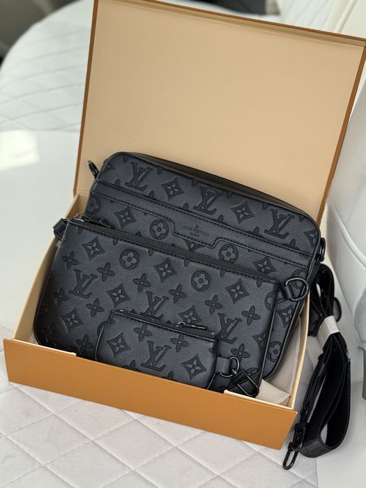 Чоловіча мужская сумка через плече Louis Vuitton 3 в 1