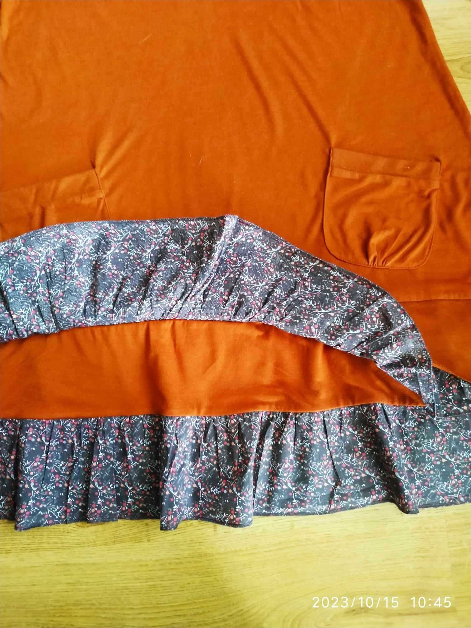 Sukienka tunika miedziana Rainbow 40/42 L/XL
