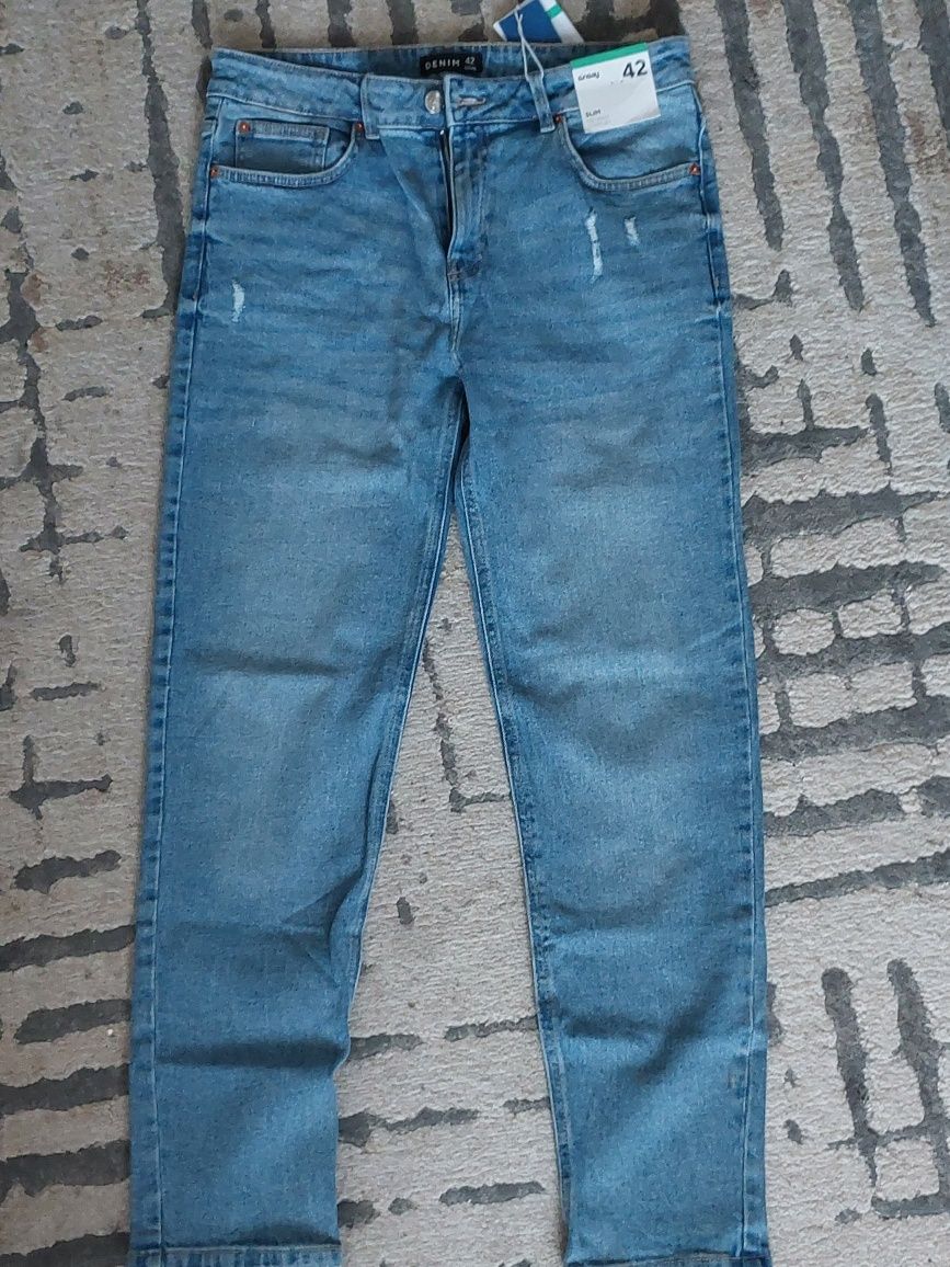 Spodnie jeans Sinsay Nowe r. 42 mid waist
