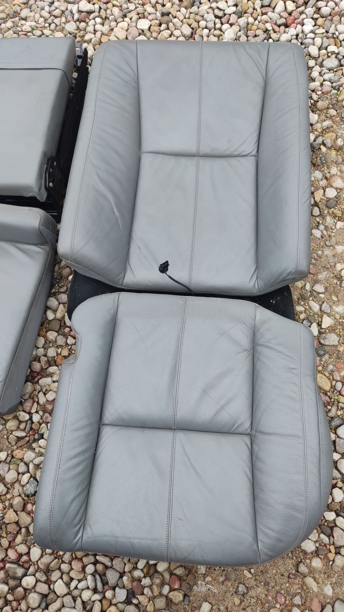 Fotele skórzane elektryczne grzane Mercedes Benz S klasa w221 long TV