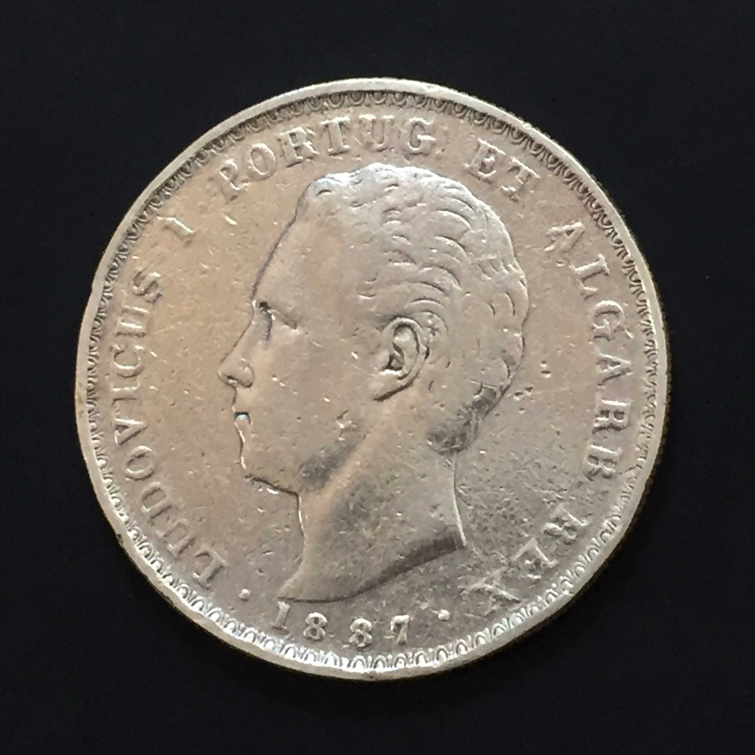 500 Réis 1887 - D. Luiz - prata