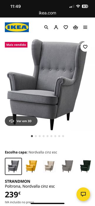 POLTRONA IKEA Cinza