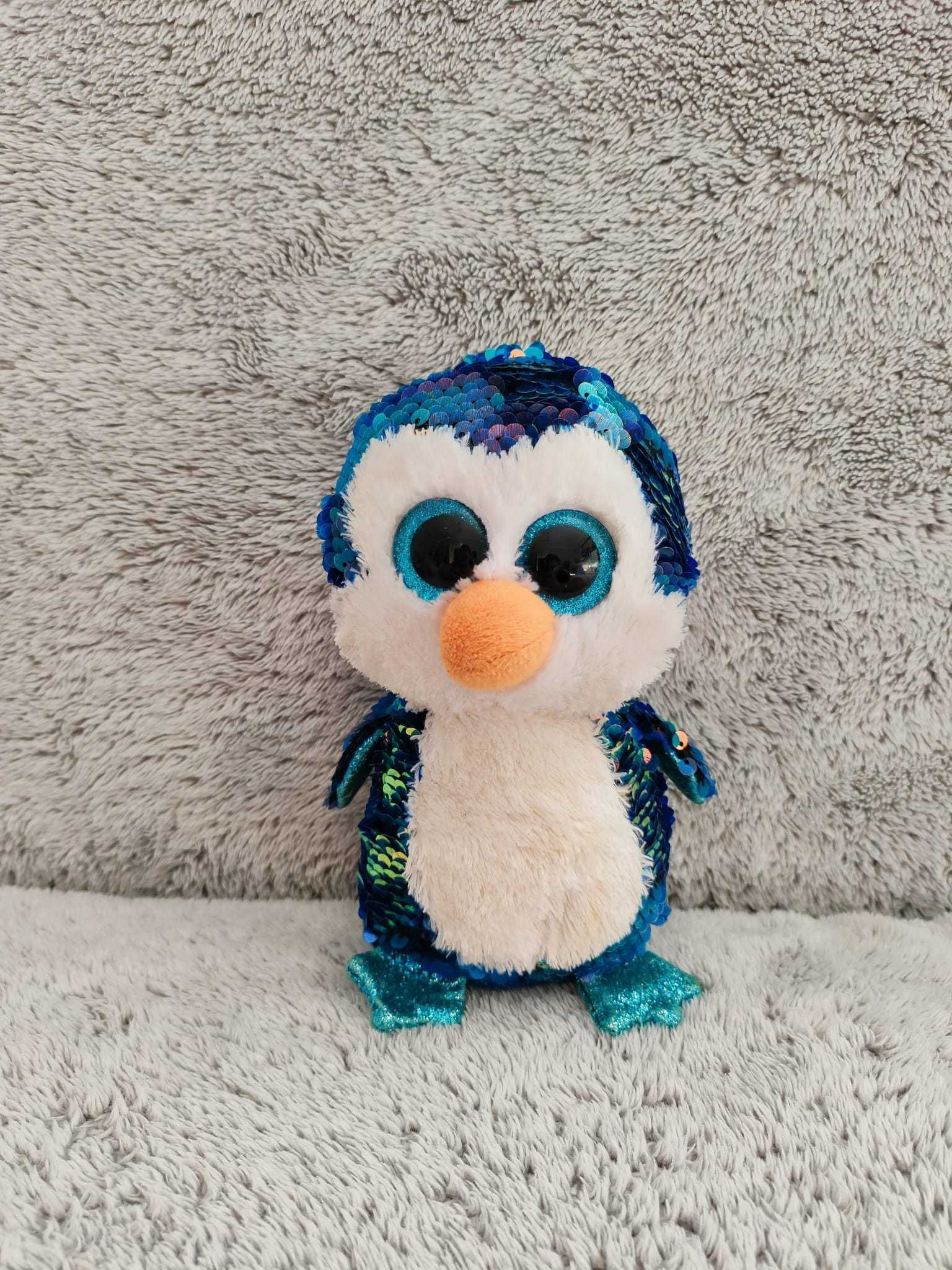 Pingwin z Cekinami TY 17 cm