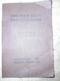 Kieszonkowy modlitewnik " Obrzędy mszy św. z ludem" z 1969r.