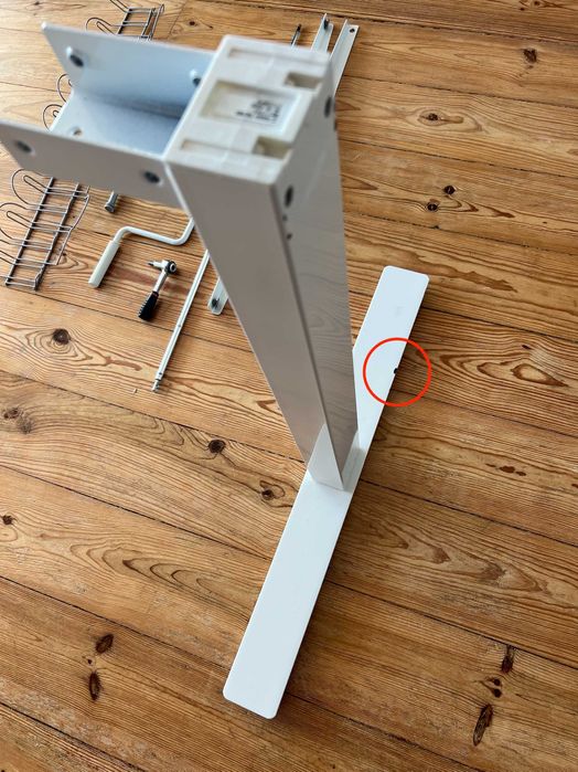 Secretária sentado/em pé, branco, IKEA