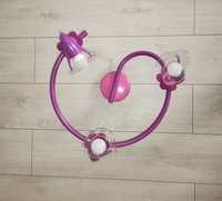 Lampa lampka sufitowa różowa fiolet do pokoju dziecięcego dziewczynki