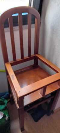 Cadeira de refeição para bebe em madeira