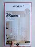 Firana firany 2szt na kółkach przelotkach Smukee 137x250 róż kwiatki