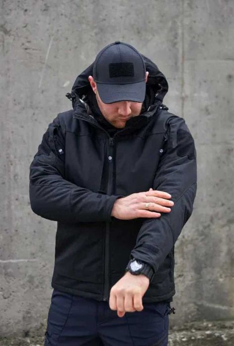 Армейская теплая зимняя куртка черная тактическая куртка M65 до -20⁰