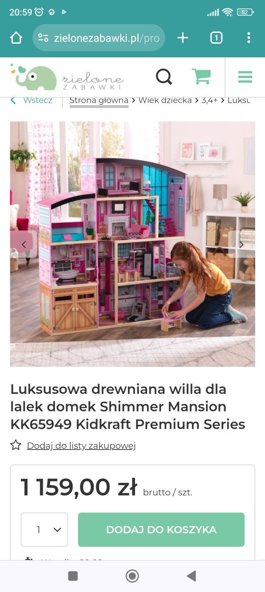 Duzy domek dla lalek kidkraft