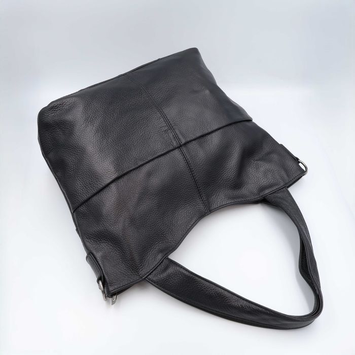 Сумка жіноча шкіряна leather 9001 black Сумка женская кожаная черная