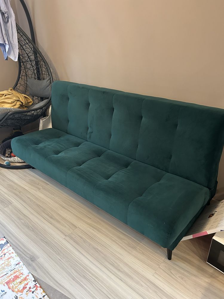 Sofa Kanapa butelkowa zielen rozkladana