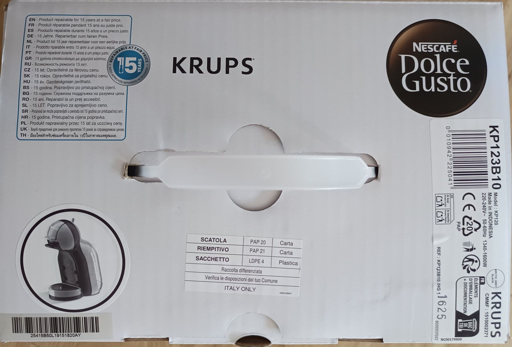 Ekspres Krups Dolce Gusto MINI ME  KP123B10 szaro/czarny