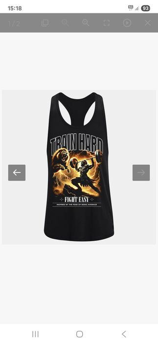 Męski tank top treningowy Train Hard Fight Easy