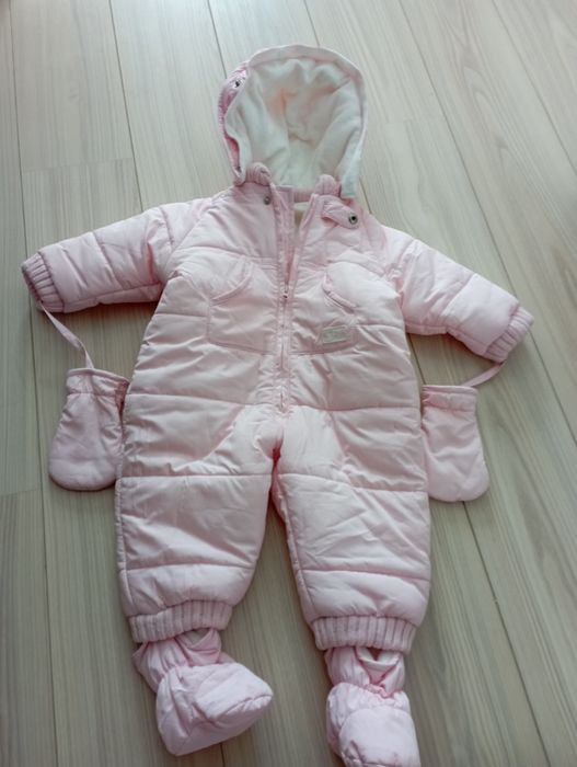 Fato neve rosa  menina 1-2 anos