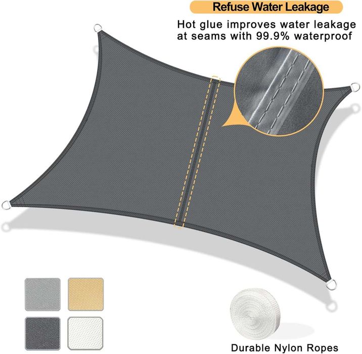 Nowy żagiel przeciwsłoneczny /ochraniacz/namiot /AXT SHADE/3x3m !8414!