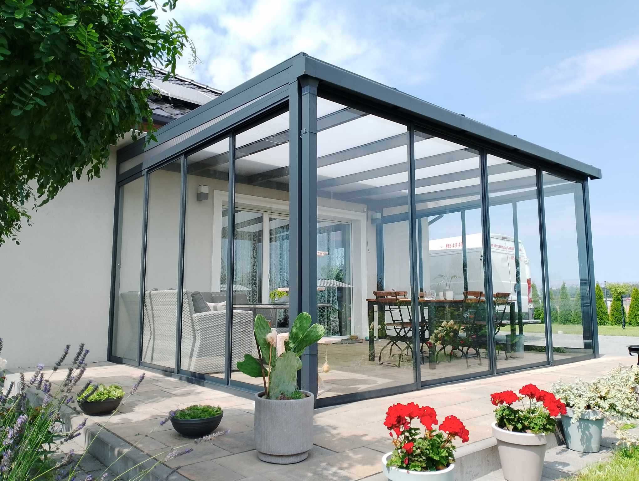 Pergola aluminiowa 6x3m z shuttersami cena z montażem