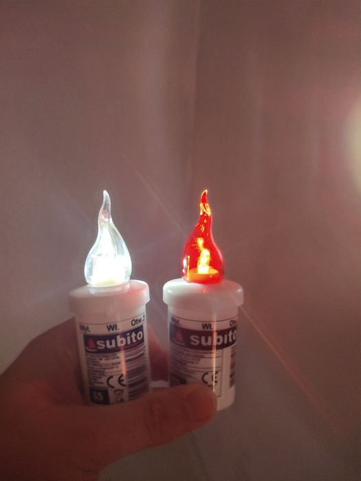 Wkłady LED znicz z bateriami
