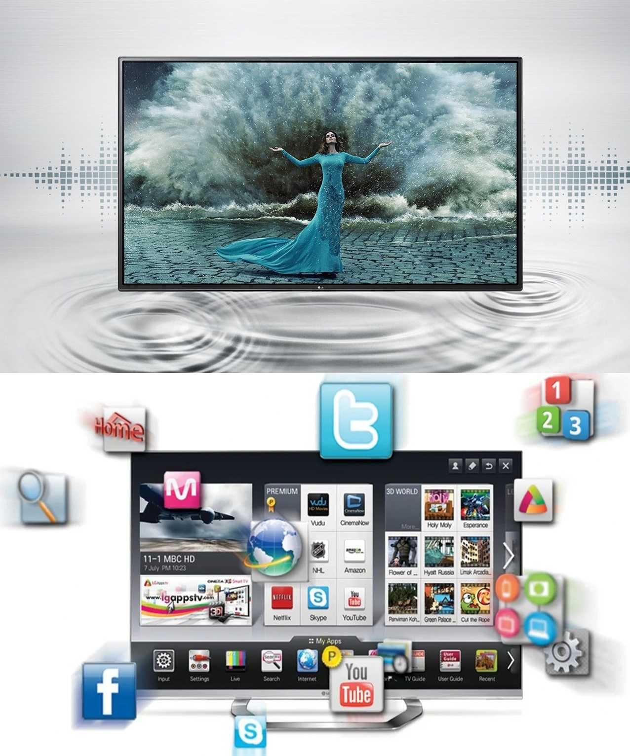 Smart TV LG 49' LED Pilot WiFi Netflix Youtube DVB-T2 Triple XD Engine