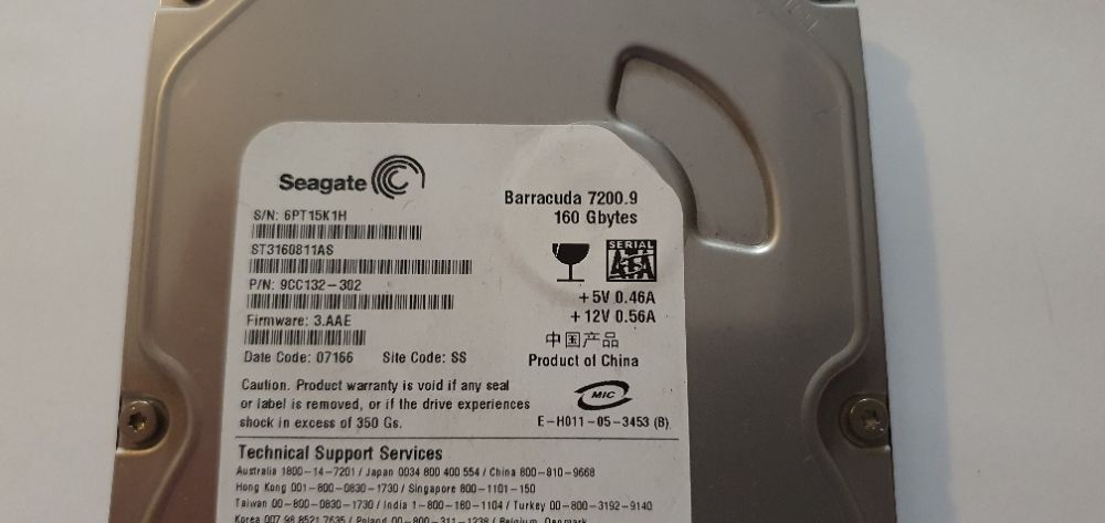 Seagate Disco HDD Sata 160Gb 7200.9 Rpm Barracuda