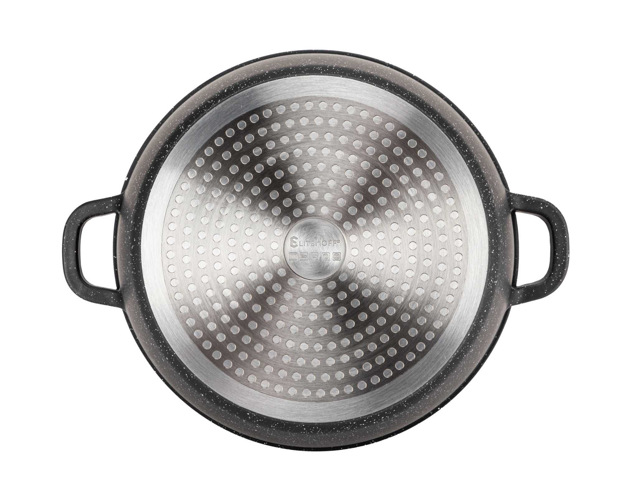 Garnek Marmurowy z Powłoką Gaz Indukcja 4,5L  24CM Elitehoff E-7015