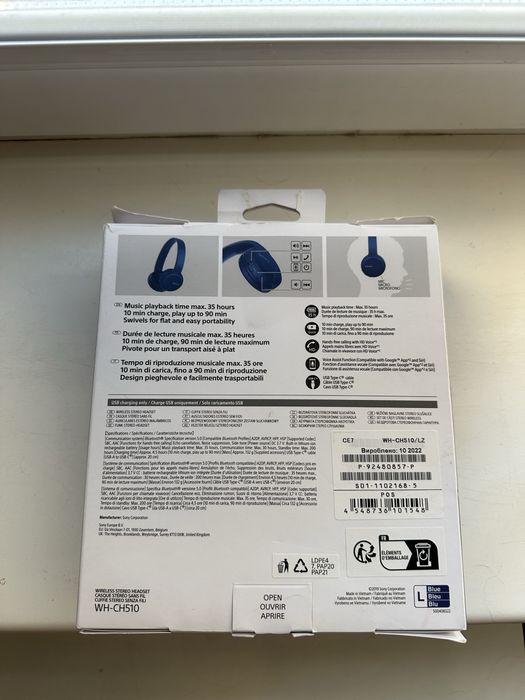 Sony WH-CH510 (нові) • Бездротові навушники з мікрофоном