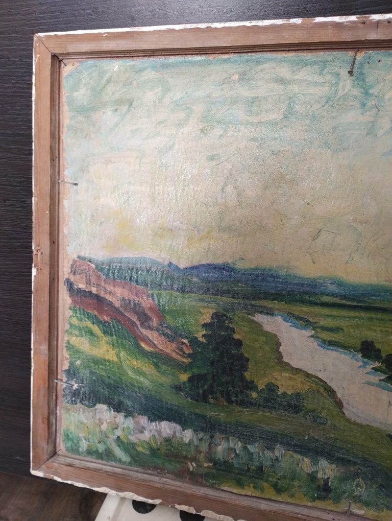 Obraz góry krajobraz do renowacji 37x51
