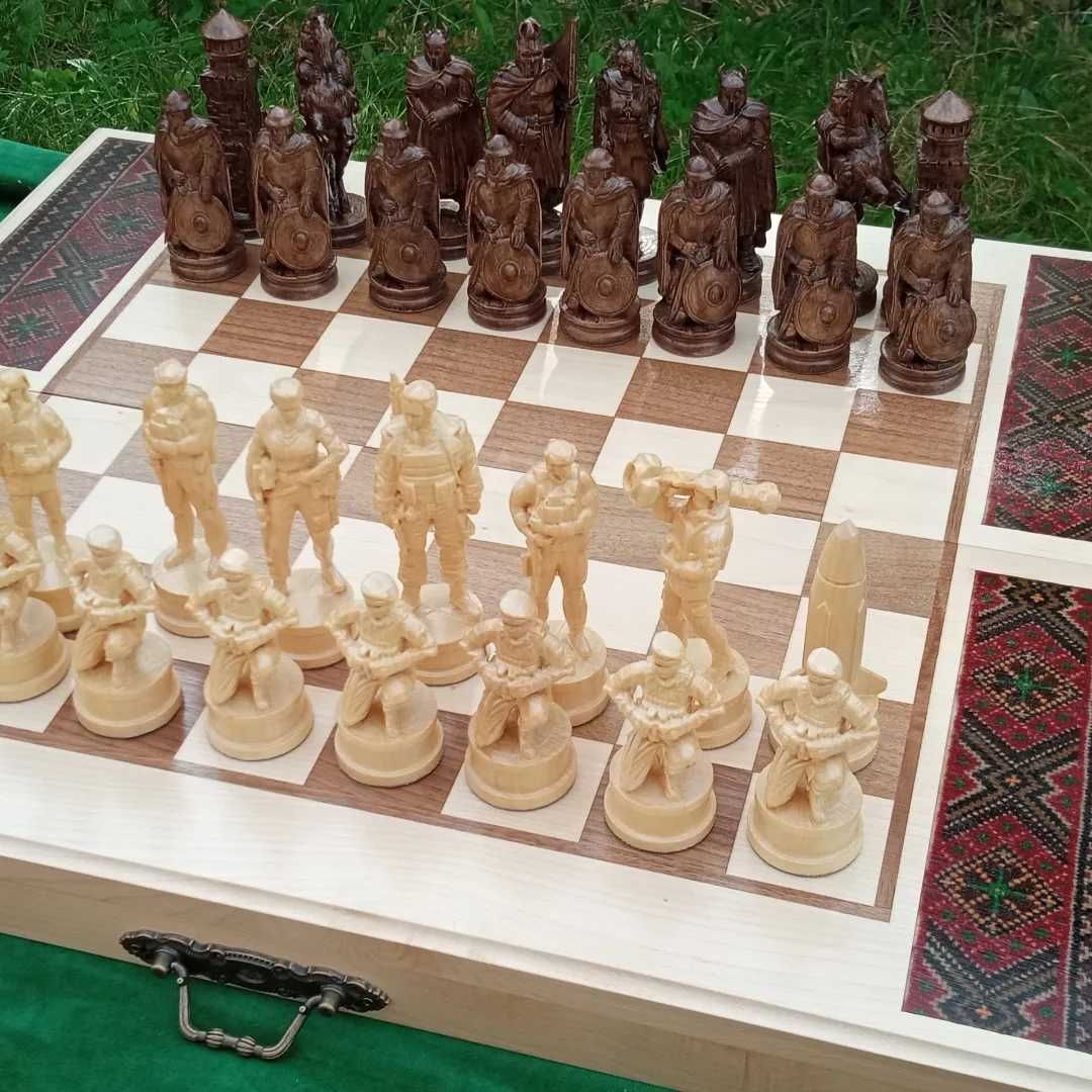Набір шахи нарди шашки ЗСУ&Лицарі