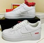 AF1\Powietrze*airDamskieNikeForce1SupremeWhite UnisexTrampki Rozm.44