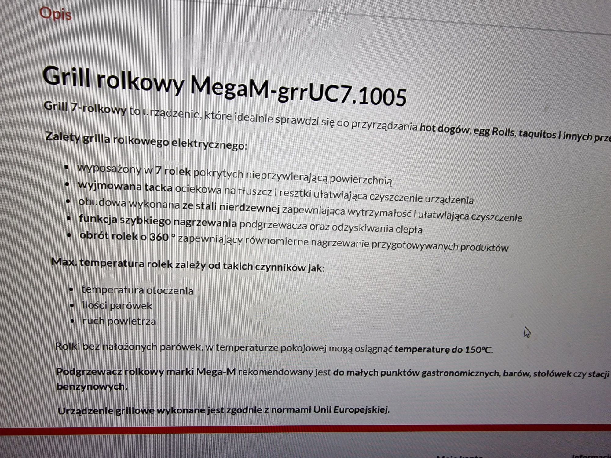 Roler do parówek siedmio rolkowy gwarancja