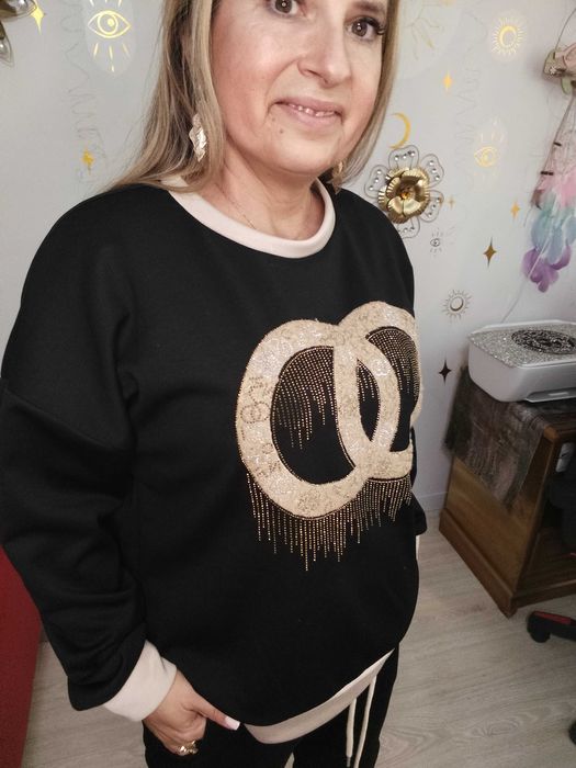 Wikiland Piękny  Dres * Sportowa elegancja *Cyrkonie * Masełko 42-46