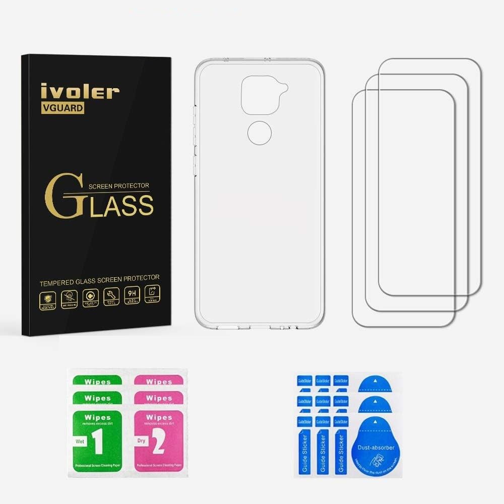Zestaw Silikonowe Plecki 3szt Folia Ochronna Xiaomi Redmi Note 9 NFC