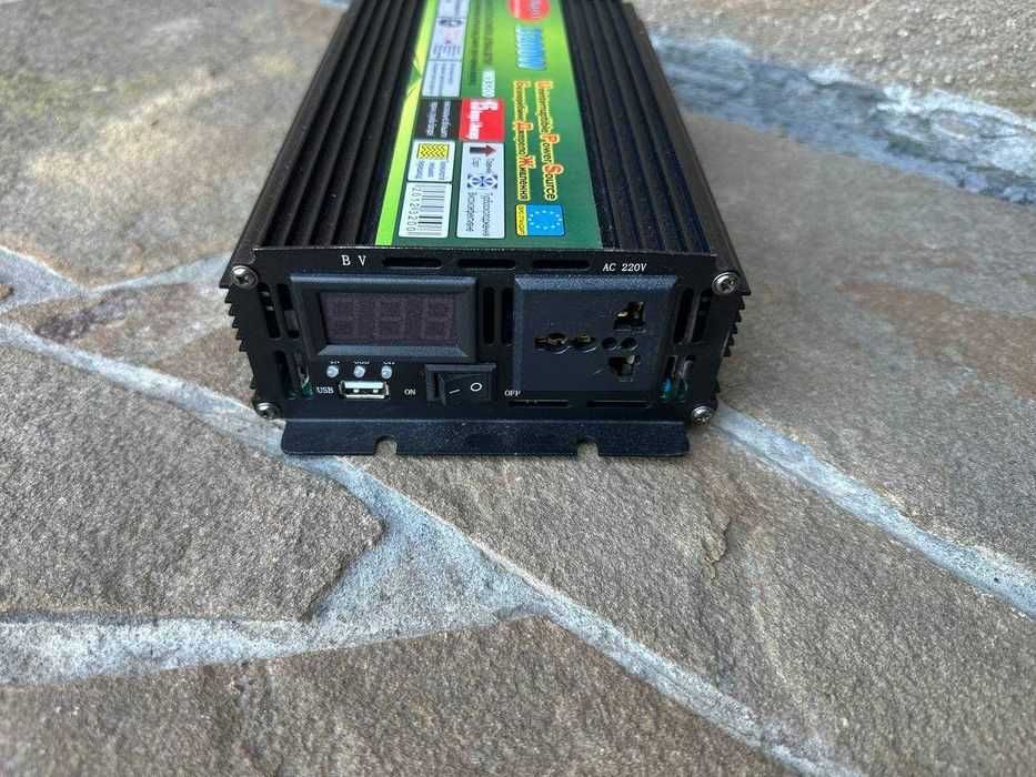 Преобразователь 12-220v 3200w с подзарядкой для дома котла насоса. ИБП