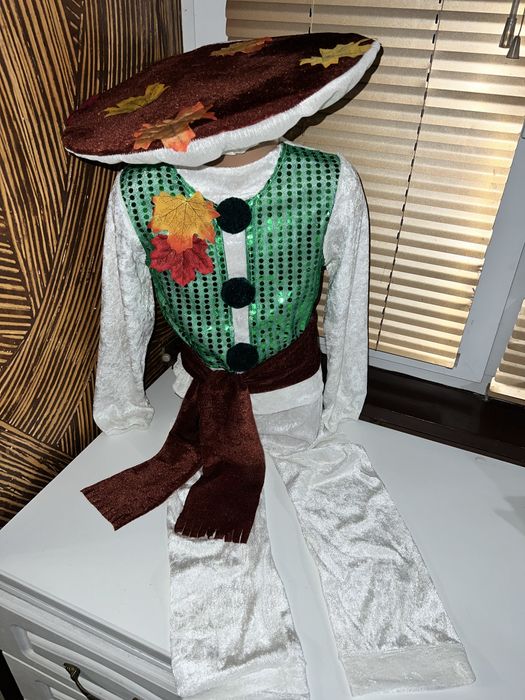 Карнавальний костюм промінчик,гриб,джміль,баклажан,заєць,дощик,мухомор