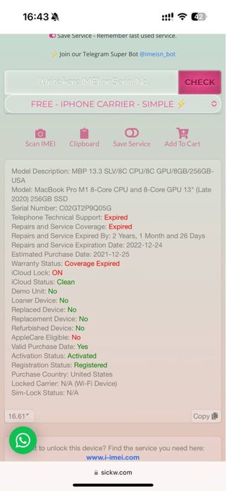 MacBook Pro M1 2020